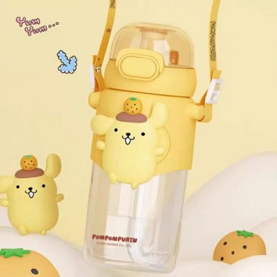 [실온] 정품 산리오 물통 원터치 텀블러, 폼폼푸린 600ml