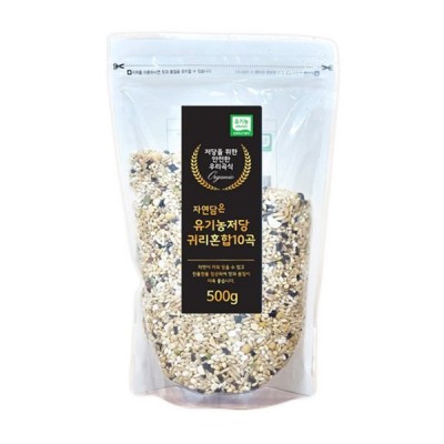 [실온] 자연담은 유기농 저당 귀리 혼합10곡, 500g, 1개