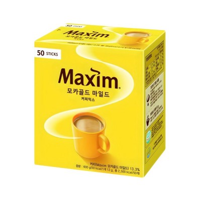 [실온] 맥심 모카골드 마일드 커피믹스 12g × 50개입 × 1박스