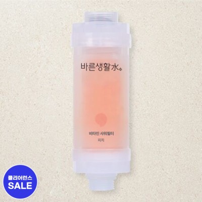 [바른생활수] 프리미엄 비타민 샤워필터(피치)_3개