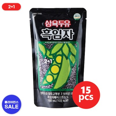 [2+1] [삼육] 흑임자 파우치 190ml*15팩_총 45팩 구성