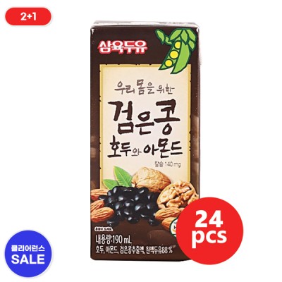 [분리배송/개별주문][2+1] [삼육] 검은콩 호두와 아몬드 190ml*24팩_총 72팩 구성