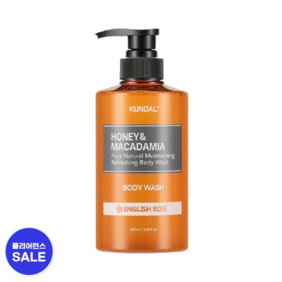 [분리배송/개별주문][쿤달] Honey & Macadamia Pure Body Wash_500ml_English Rose