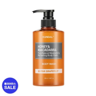 [분리배송/개별주문][쿤달] Honey & Macadamia Pure Body Wash_500ml_Pink Grapefruit