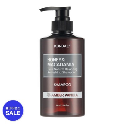 [분리배송/개별주문][쿤달] Honey & Macadamia Nature Shampoo_500ml_Amber Vanilla